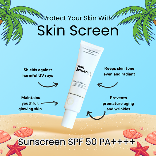 Skin ScreenRx Sunscreen SPF 50+| No White Cast | No Sting | Suitable for Sensitive or Acne Prone Skin