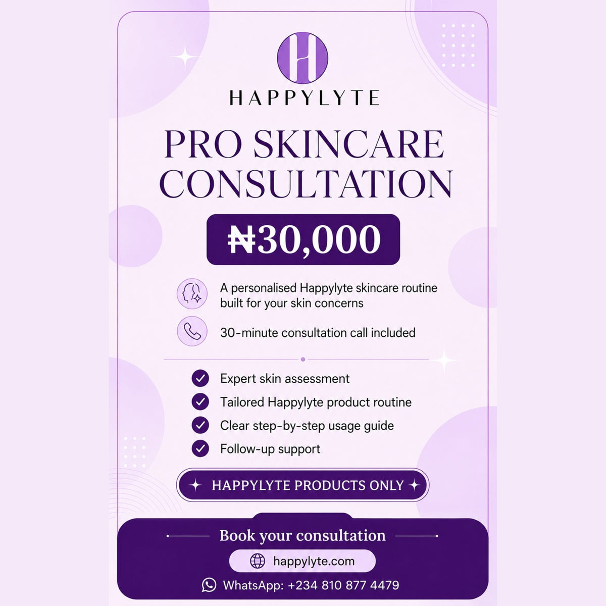 Pro Skincare Consultation Plan